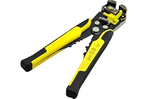 Novo 8-Inch Self-Adjusting Automatic Cable Cutter Crimper, 5 in 1 Multipurpose Tool Wire Stripping Cutting Pliers, 10-24 AWG (0.2 6.0mm ) (Red)