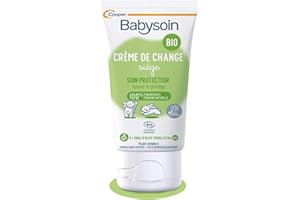 BABYSOIN - Crème de change CERTIFIÉE BIO - Soin protecteur - Siège - Sans parfum - 75 g