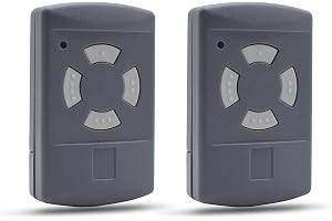 Garageport handhållen sändare kompatibel fjärrkontroll för Hörmann 40,685 MHz HSE2 HSM4 HSM2 HSE4 HS2 HS4 grå knappar, 2 styc