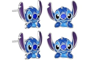 Earrings Set XRHOT 2Pair Earrings Set Play Earrings Girls Dress Up Jewelry Set for Kids Earrings Gifts for Girls Children(Blue)