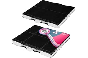 McFilter| 2x filtre à charbon actif pour hotte aspirante adapté au filtre à charbon Bosch 00705431, 11026769, DHZ5326, compatible avec Siemens LZ53250, LZ53251, LZ53650, Neff Z5101X1, Z5101X5, Z5105X5