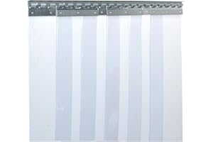 ZETTL GMBH Tenda a lamelle in PVC a righe 3 x 300 mm - LxH 1,75x2,75m, viene consegnato già assemblato - A2