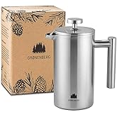 Groenenberg French Press I Hochwertige French Press Thermo mit Warmhalte-Funktion I Kaffeebereiter in verschiedenen Größen 30