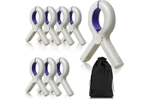 MOSTFUN 8 sztuk spinaczy do ręczników do leżaków plażowych, spinaczy do bielizny, duże, mocne klamerki do ręczników plażowych, wiatroszczelnych spinaczy do ręczników, do codziennego prania, ręczników