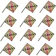 Hardia Bamboo Handicraft Handmade Natural Hand Fan Pankha Bena for Natural Cool Air Set of 12 (Multicolour)