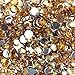 AllRight 1000 Pcs Crystal Rhinestones Flat Back Nail Diamantes Acrylic Rhinestone Gold 6MM