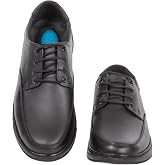 Black Vein Men's Genuine Leather Casual Shoes &ndash; Ultra Comfortable Gelli Sole, 4 Seasons, Black &ndash; Orthopedic Comfort