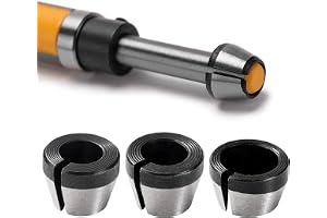 VooGenzek 3 ST 6mm / 6.35mm / 8mm Fräshylsa Chuck, Överfräshylsa Chuck, Trimmer Spännhylsa Adapter, för Träbearbetning Trimni