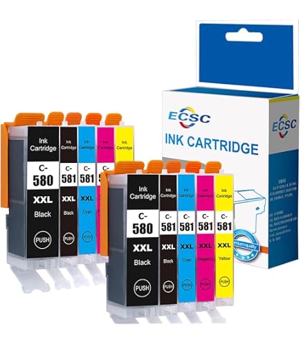 realpaper Confezione da 6 cartucce originali Canon Setup PGI-530 CLI-531 XL adatte per stampanti Canon PIXMA TS8750 TS8751 + 25 fogli di carta fotografica