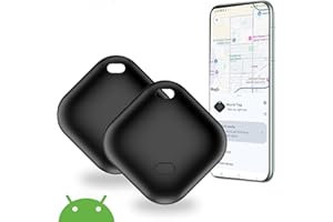 TDTOD Smart Tag Android, Localizzatore Bluetooth Compatibile con Trova dispositivo (Solo Android) Tag per Chiavi,Bagagli,Borse,Zaini,Impermeabile IP67 (nero, 2 pack)