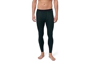 DANISH ENDURANCE Męskie Spodnie Termoaktywne Merino, Długie Legginsy Termiczne dla Mężczyzn, Kalesony Termoaktywne, z Rozporkiem lub Bez