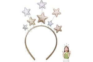 COUDUAN Star Headband Christmas Hair Accessories Xmas Accessories,Happy New Year Decoration for Ladies And Kids,Elastic Silicone Designs Bands,Different Funny Headdress for Holiday,Christmas Decoration