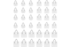 MOLING 36 Pièces Languette Accroche Tableau Adhesif,Sans Percer,Crochet Autocollant Mural,Attache Cadre Photos Lourd,10kg Max.(Tailles Multiples)