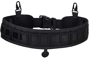 DETECH Cinturón de combate ajustable tácticamente acolchado de cinturón de combate Molle acolchado Cinturones de batalla Molle 1000D Nylon de alta densidad