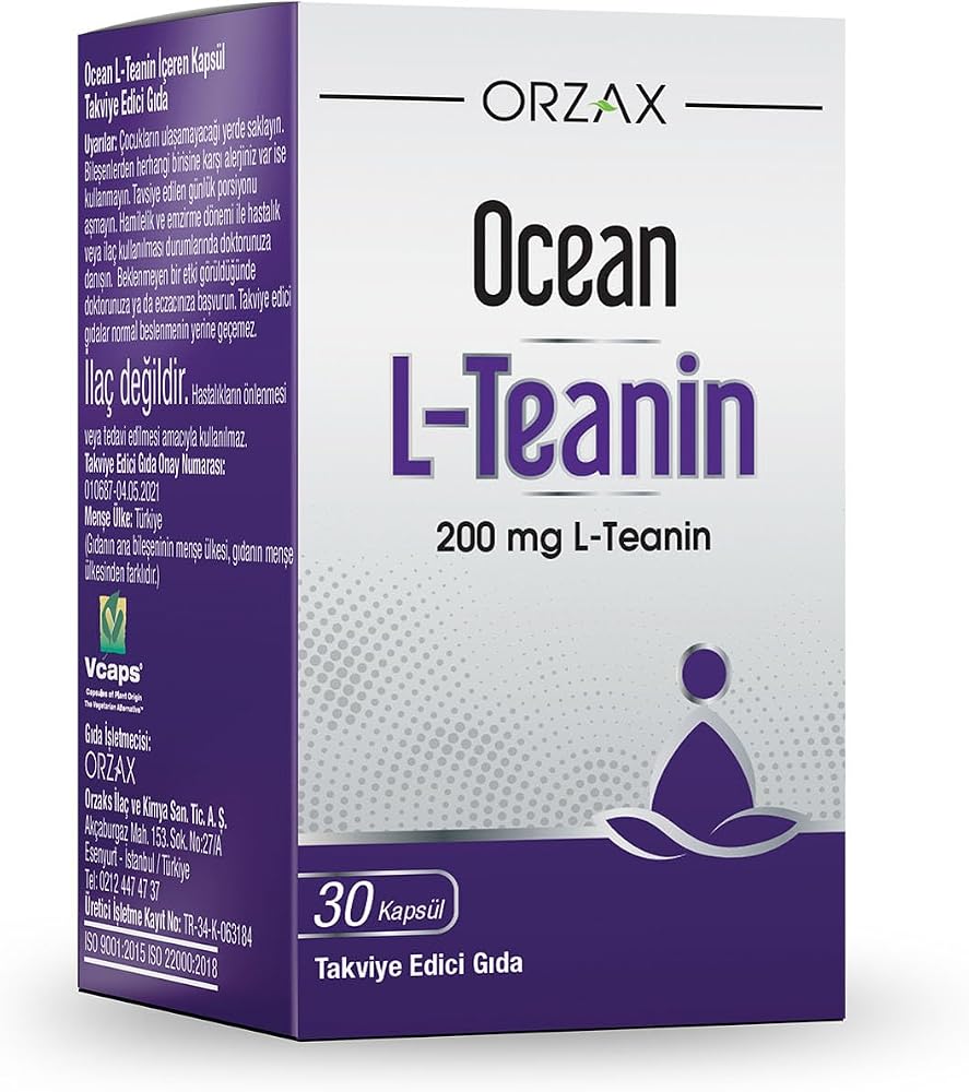 Orzax Ocean L-Teanin 200 Mg 30 Kapsül Gıda Takviyesi | Pratik kapsül formunda multivitamin