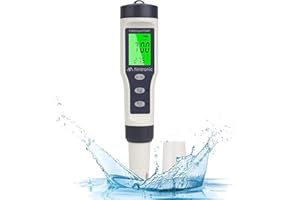 flintronic 4-In-1 PH Messgerät, PH/TDS/EC Temperatur Tester mit Hintergrundbeleuchtung, 0-14 pH-Messbereich-±0,1 pH-Genauigkeit, PH Wert Messgerät Pool Trinkwasser Schwimmbad Aquarium Pools