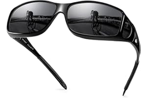 URUMQI Polarised Sunglasses Over Prescription Glasses for Men Women, Wrap Around Sun Shades for Driving Fishing, UV400 Protection