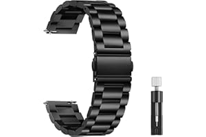 XIRUVE Bracelet de Montre Acier Inoxydable Libération Rapide Homme Femme 14-24mm