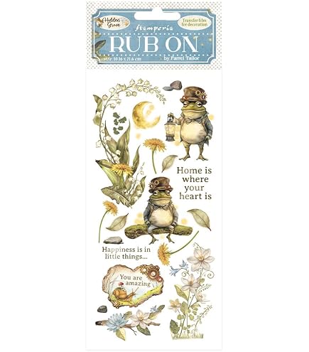 Feuilles Transfert Rub-on Stamperia - Motif Whispering Woods (forêt), Pour Scrapbooking, Cartes, Journaux