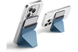 MOFT Portefeuille Magsafe pour iPhone 17/16/15/14/13/12 Series, Support magnétique en Cuir végane pour téléphone avec 3 Angles de Vue, Force magnétique améliorée (Windy Bleu)