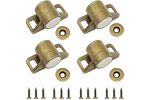 KtbeYTi 4 Pezzi Calamita per Sportelli Calamite per Armadio Chiusura Chiusura Magnetica per Porta, per Ante, Armadietto e Armadio(Bronzo)