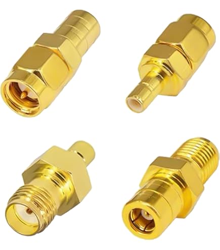 Kit Adattatori Antenna CB - BNC A UHF Maschio, BNC Femmina, Coassiale (4 Pezzi)