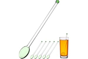 FOMIYES 6 cucchiai di resistenti al calore per mescolare sale zucchero bevande fredde cucchiaio per torta, cucchiaini piccoli e bastoncini Swizzle