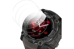 Beukei 4 Pack Screen Protector for Garmin Instinct 3 45mm,tempered glass screen protector, Anti-Shatter, Scratch Resistant, NO-Bubble, Crystal Clear, 9H Hardness,protective Film