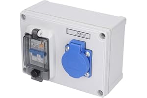 NAROOTE Caja de Tomacorrientes, 200-250V 10-16a Toma de Corriente con 230V 40a 1P + N RCD para Lugares Interiores Al Aire Libre