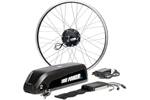 SHIMOST 28" 36v 350w E-Bike kit de Conversion Roue arrière Moteur avec Batterie 36v13ah pour 8-10 Vitesses Cassette LCD Pas capteur Pouce gaz