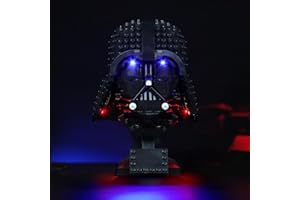 LocoLee Light Set for Lego Darth Vader Helmet, Led Decoration Lighting Kit for Lego 75304 Darth Vader Helmet Building Blocks Model, Creative Gifts DIY Toys, NO Lego(Standard Version)