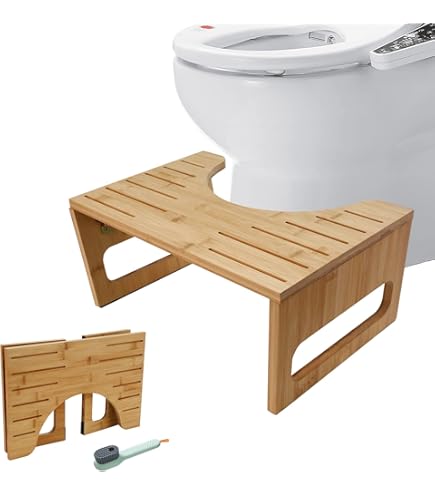 Sgabello Per WC Pieghevole In Legno | Design A C | Altezza 7.5" | Portata 350 Lbs - Foto 7