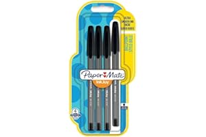 Paper Mate 1956714 Inkjoy 100 pisaków Fineliner - czarny (opakowanie 4 szt.)