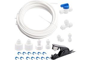 AMZSKU 15 m Water Inlet Pipe Universal Connection Set for Refrigerator Side by Side Fridge Hose Water Hose 6.35 mm (1/4 Inch)