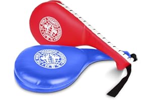 Retoteng Taekwondo Double Kick Target Pads Durable Punch Box Pads Martial Arts Gear Karate Kickboxing Punch Pads MMA Pads for Kids Teens Adults 2 Pack