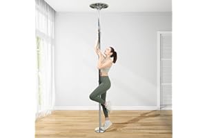 SAMAX Pole Dance Barra de Baile Sexies Profesional - Diámetro de 45mm Altura Ajustable - Ideal para Ejercitarse Practicar Giros Dinámicos Danza - Acero Inoxidable Adecuada para Casa Ejercicio