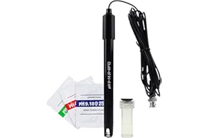 DANOPLUS 300 cm Long Cable Electrode Replaceable pH Probe (0-14 pH), BNC Connector with 3 Packets of Calibration Powder