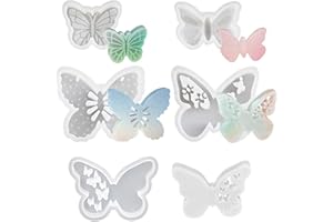‎TEELORAY 5Pcs Silikonform Gießform Schmetterling, Gips Gießformen Schmetterling Kerzen Formen Silikon Schmetterlingsform Gießformen Silikon Kerzenformen Sommer Gips Gießen Formen für DIY Kerzen Seife Handwerk