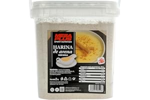 Harina de Avena - Mega Plus 2kg: Energia Sostenida y Nutricion Completa para Deportistas con Carbohidratos, Proteínas y Vitaminas Esenciales, Sin Azucar Añadido, 6 Sabores (Natillas)