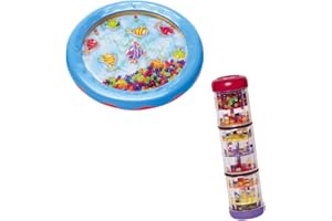 Halilit- BSM 202/486V-Instruments de Musique Premier Age Tambourin des Mers + Mini Arbre à Pluie, HA 202/486V, Bleu