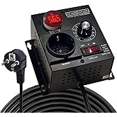 AIFIZO Speed Controller 230 V is Grounded, Voltage Regulator 230 V AC 9 A 4000 W for Light Control, Temperature Control, Spee