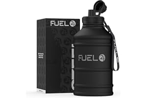 Fuel24 Stainless Steel Jug - 1.3 or 2.2 Litre Water Bottle - Extra Strong, BPA Free, Leak Proof - Large Gym Sports Bottle, 1.3L, 2.2L, Metal Bottle - Colour Options