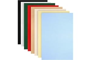 Caydo 8 Pieces 8 Colors Aida 14 Count Cross Stitch Fabric Cotton Aida Cloth, 30 x 45cm