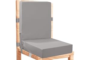 CAVWVTYU Asiento Elevador para Niños, PU Asiento Elevador Infantil Cojines para Tronas para Bebé de Lavable y Ajustable Elevador de Asiento para Silla de Comedor