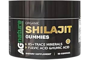 AG nature Shilajit Himalayano Originale 90 Caramelle Gommose- Integratore Alimentare Naturale con +85 Minerali e Acido Fulvico e Umico