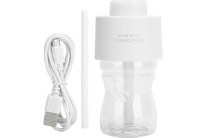 Acouto Water Bottle Cap Humidifier, 250Ml Mini Portable Car Humidifier Water Bottle Cap Humidifier Mist Maker Usb Powered