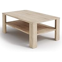 Vicco Couchtisch Sonoma 100 x 60 cm Wohnzimmertisch Beistelltisch Sofatisch Kaffeetisch