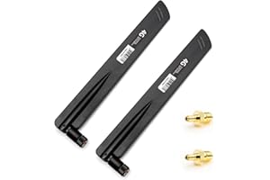 HSUPEZ Antenna WiFi omnidirezionale SMA/TS9, 600-6000 MHz, antenna 5G LTE, antenna 4G LTE, amplificatore di segnale 18DBI, per router IoT-Gateway Smart Home