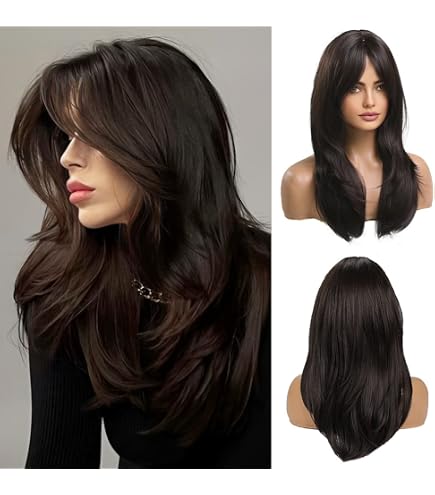 Parrucche marroni Kryssma per donna parrucche sint... - Grandado