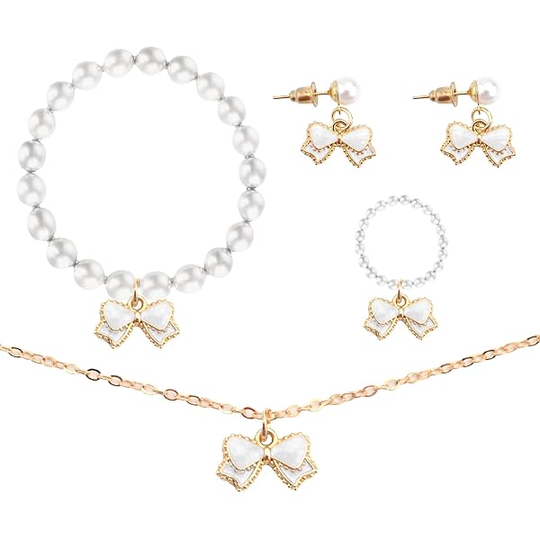 Ensemble De Bijoux Pour Enfants Fille - Collier, Bracelet, Bague, Boucles D'oreilles Princesse, Cadeau